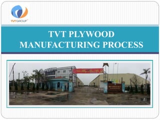 TVT PLYWOOD
MANUFACTURING PROCESS
 