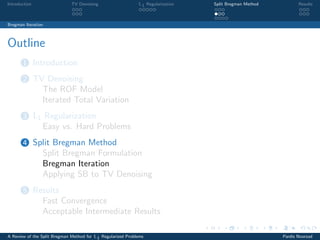 A Review of the Split Bregman Method for L1 Regularized Problems | PDF