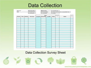 Data Collection
Data Collection Survey Sheet
 