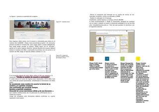 TVU Cap. IIIIngreso 2018
*Revise la recepción del mensaje en su casilla de correo en los
mensajes recibidos, correo no deseado o SPAM.
*Realice lo indicado en el mensaje.
Finalmente, podrá ingresar a Campus Virtual UNViMe.
Si tiene inconvenientes u olvida la contraseña, póngase en contacto
con su tutor o mande un email a la dirección detallada en el pie de este
sitio. (moodle@unvime.edu.ar ) Una vez que accedes te encontras con
el siguiente entorno.
1 2 3 4
Bloque Perfil: desde
aquí es posible
“editar el perfil”.
Incorporando imagen
y/o otros datos.
Bloque central:
el mismo visualiza
las materias o
espacios curriculares
en los cuales se está
inscripto como
alumno. Haciendo
clic en cualquiera de
ellos podrá acceder a
la página principal
de dicho curso.
Bloque Navegación:
desde aquí se puede
acceder a la página
principal del sitio,
allí se encuentra
toda la información
relevante de la
Universidad. En “Mis
cursos”, hay acceso
nuevamente a cada
uno de los espacios
curriculares en
donde se está
matriculado.
Bloque Variado:
existen varios
bloques, cada uno de
ellos posee
información
relevante de acuerdo
al tipo de bloque.
Por ejemplo
“usuarios en línea”.
Por norma general
los bloques laterales
serán los mismos en
todos los cursos, de
este modo se facilita
la navegación a los
participantes ya que
todos los elementos
de ayuda y
comunicación se
encuentran
distribuidos en los
mismos espacios
independientemente
del curso que sea
(personas,
mensajería,
calendario, eventos
próximos, etc.
pág.37
La figura 1 muestra la pantalla de la página.
Para ingresar, debe contar con el usuario y contraseña que utiliza en el
sistema SIU GUARANI. (https://alu.unvime.edu.ar/g3w/ ) Es necesario
primero acceder al sistema SIU, para cargar datos y email (obligatorio).
Para luego poder acceder al campus. Debes hacer clic en “Acceder”,
opción en la parte superior derecha. Solicita Nombre de usuario (deberá
utilizar el número de DNI) y contraseña (la primera vez de acceso es el
número de DNI, luego al ingresar deberá cambiar sí o sí).
Figura Nº1: Pantalla inicial
Figura Nº2: imagen de
acceso al campus virtual
del campus virtual
Si no recuerda alguno de estos datos utilice el link que aparece a la
izquierda. “Olvido su nombre de usuario o contraseña”.
Si usted está en el curso de ingreso para ingresantes 2018, debe crear
una cuenta de usuario (provisoria), completando el formulario con datos
reales:
Se recomienda como nombre de usuario la inicial de su
nombre y su apellido completo.
Una contraseña que recuerde siempre.
Nombre y apellido completos.
Dirección de correo electrónico válida y de uso frecuente ya
que recibirá notificaciones allí, en particular la confirmación de su
cuenta de usuario.
Luego de completar este formulario deberá confirmar su cuenta
siguiendo estos pasos:
 
