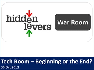 Tech Boom – Beginning or the End?
30 Oct 2013
War Room
 