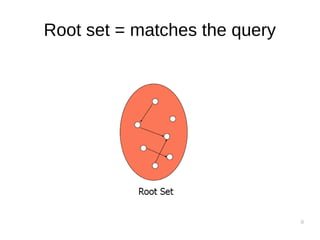 8
Root set = matches the query
 