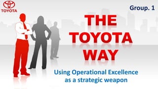 Group. 1
Using Operational Excellence
as a strategic weapon
 