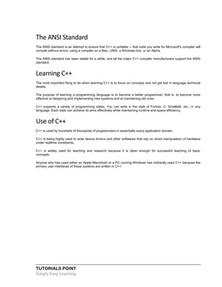 C++ Tutorial | PDF
