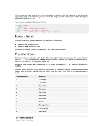 C++ Tutorial | PDF