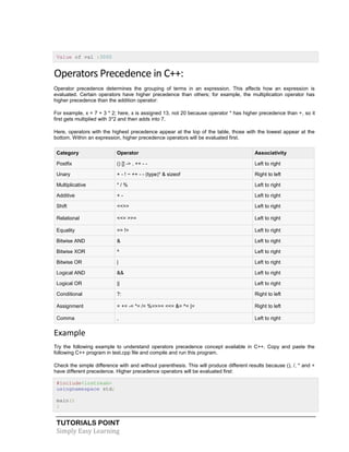 C++ Tutorial | PDF