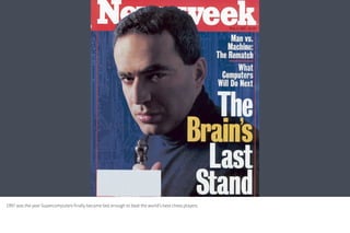 1997 was the year Supercomputers finally became fast enough to beat the world’s best chess players.
 