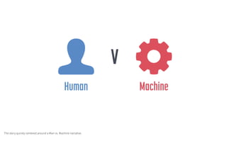 The story quickly centered around a Man vs. Machine narrative.
 