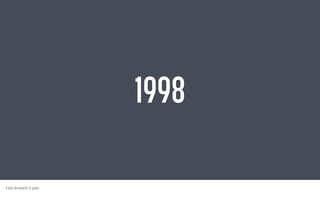 Fast-forward a year.
 