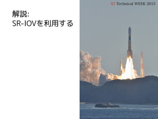 IIJ Technical WEEK 2015
解説:
SR-IOVを利用する
 