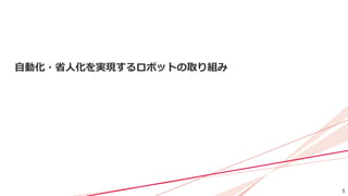5
自動化・省人化を実現するロボットの取り組み
 