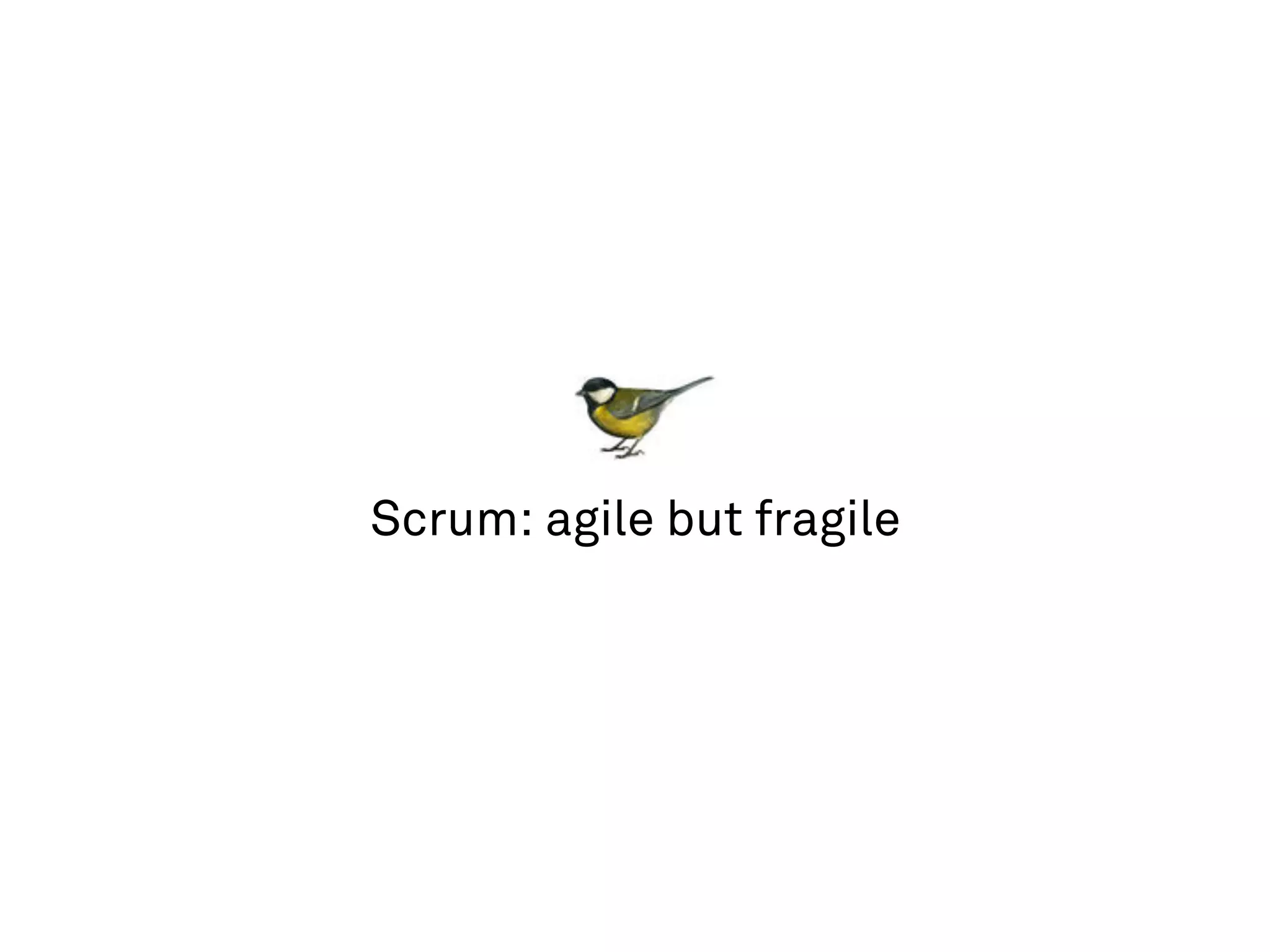 Scrum: agile but fragile
 