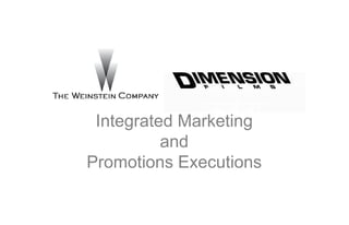 Integrated Marketing
          and
Promotions Executions
 