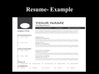 Resume- Example
 