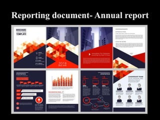 Reporting document- Annual report
 