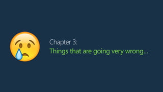 Chapter 3:
Things that are going very wrong…
😢
 