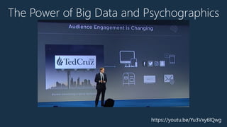 The Power of Big Data and Psychographics
https://youtu.be/Yu3Vxy6lQwg
 