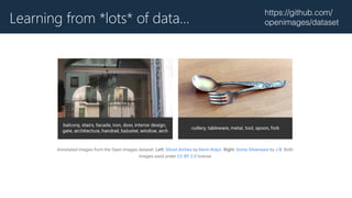 Learning from *lots* of data…
https://github.com/
openimages/dataset
 