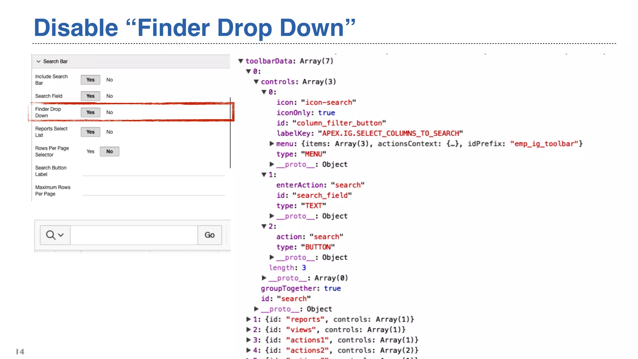 Disable “Finder Drop Down”
14
 