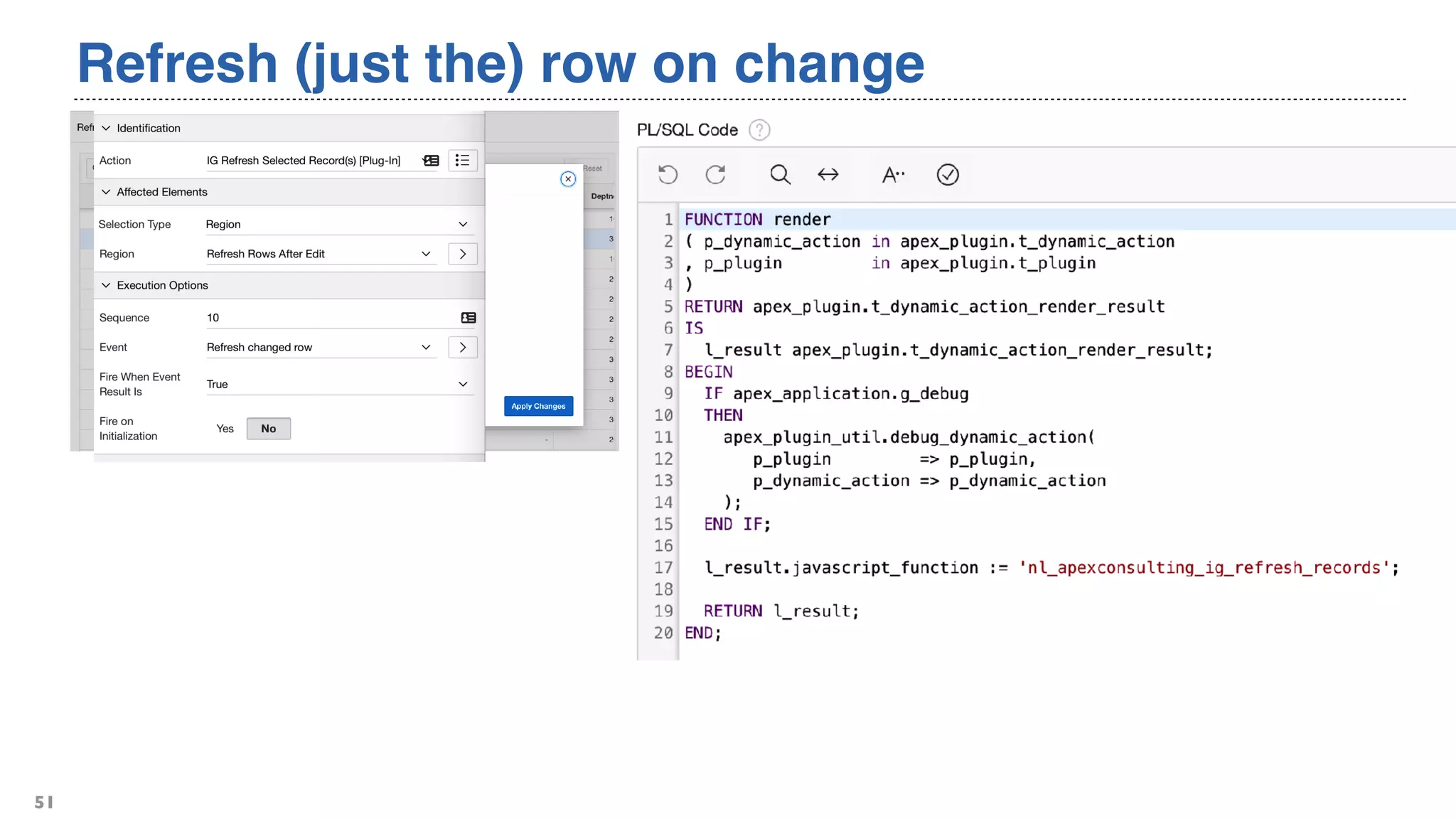 Refresh (just the) row on change
51
 