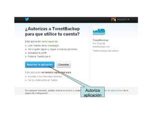 Autoriza
aplicación
 