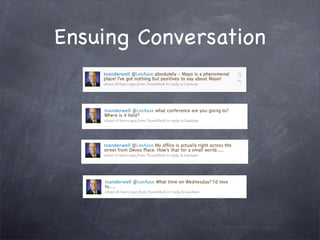 Ensuing Conversation
 