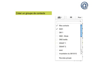Créer un groupe de contacts