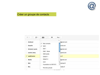 Créer un groupe de contacts