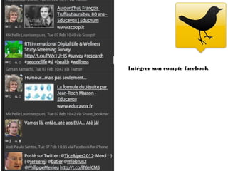 Intégrer son compte facebook
 