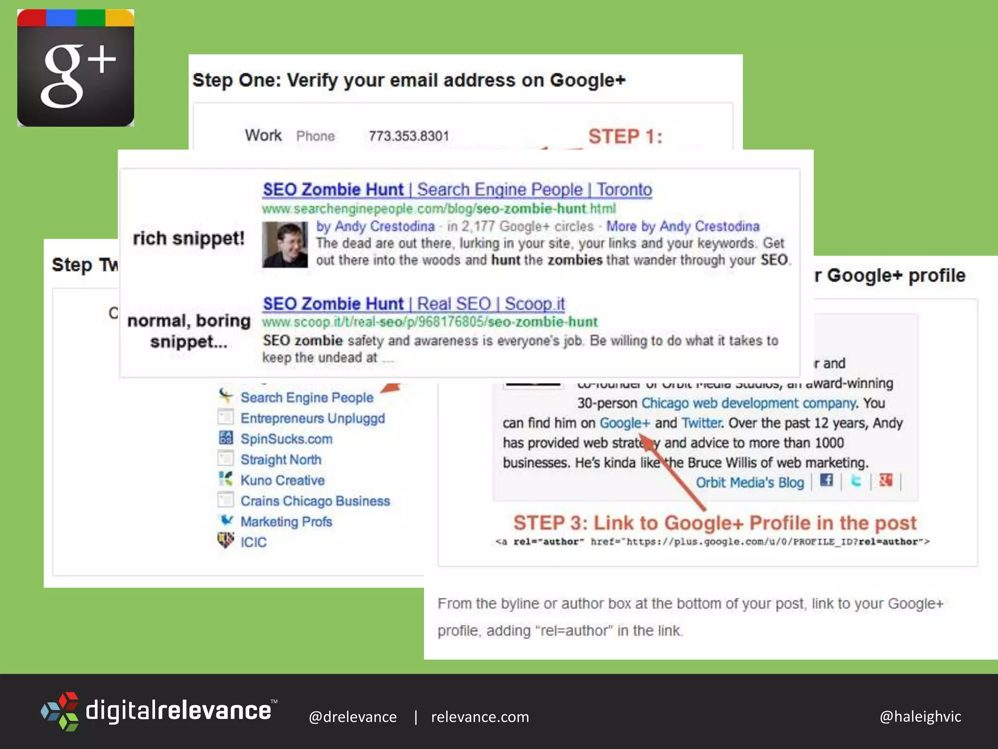 @drelevance | relevance.com @haleighvic
 