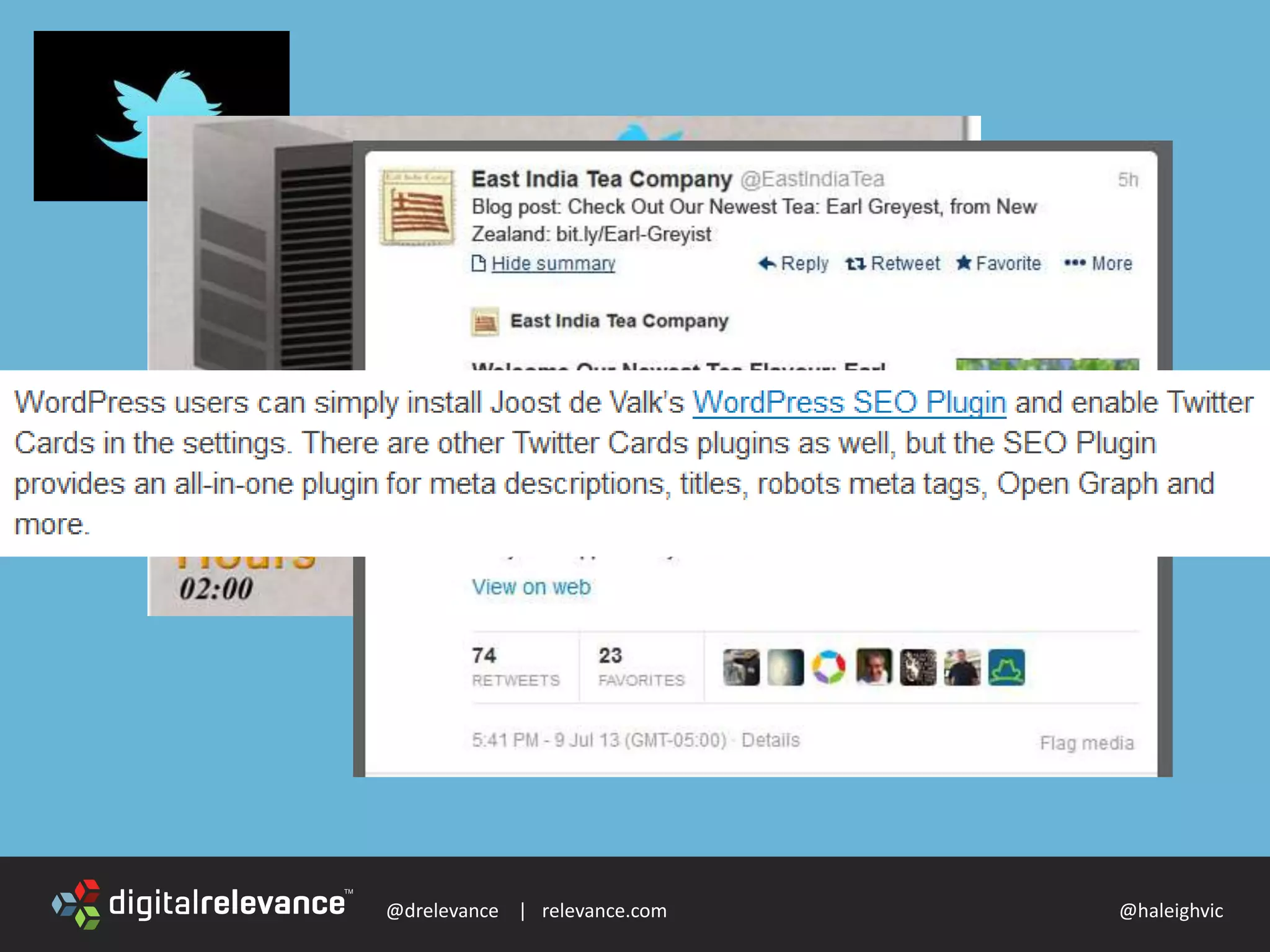 @drelevance | relevance.com @haleighvic
 