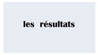 les résultats
 