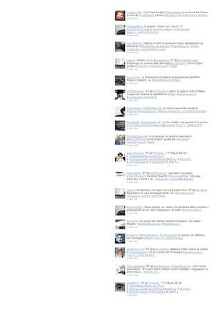 Lorenz_Cats: Tra il fascino del #TeatroRegio e un buon bicchiere
di vino al #CaffèRegio parte il #blogtour #VerdiMuseum #Otello
2 days ago

Andreas86m: E questi? Lavati con Lenor? :D
#gelsominoscarlatto #verdimuseum #marialuigia
http://t.co/JhFmEymmSu
2 days ago

LauraMattia: Sfilati e ricami incantevoli cinesi, abbattiamo gli
stereotipi #MuseoGlaucoLombardi #VerdiMuseum #Aida…
instagram.com/p/f90ZhmxaUz/
2 days ago

aselusi: Attenti, è un #mutaforme RT @MichelaZamuner:
propongo un premio speciale a @MarcelloNoxe come miglior
guida #blogtour! #verdimuseum #aida
2 days ago

Scacchino: La tentazione di sedersi sulle poltrone dell'800.
Polpacci dolenti, su #VerdiMuseum #Aida
2 days ago

VerdiMuseum: RT @RobyPuglia: L'abito di gala in tulle di Maria
Luigia non delude le aspettative #Aida #verdimuseum
#museoglaucolombardi
2 days ago

franaseddu: Lo #ZioMaurizio la nostra splendida guida di
#Parma #VerdiMuseum #Otello instagram.com/p/f90UEzEaqO/
2 days ago

RiccardaR: #sangiovanni e c'è chi chiede con quante G si scrive
#correggio #verdimuseum @luigilp86 http://t.co/ffwhzzlfYK
2 days ago

MichelaZamuner: Io propongo un premio speciale a
@MarcelloNoxe come miglior guida del #blogtour!
#verdimuseum #aida
2 days ago

love_bluevato: RT @TTmobile_: TT ITALIA 09:30
1.#ItalyNeedsNeonLightsTour
2.#ParaguayIsBrokenWeNeedWWATour 3.#goofy2
4.#verdimuseum 5.#orasolare 6.Che 7.J…
2 days ago

GeomAlfieri: RT @FedePizzarotti: Lanciato il progetto
#VerdiMuseum durante l'evento #SqcuoladiBlog. Una app
dedicata a Verdi e al… instagram.com/p/f8BLEAxzpr/
2 days ago

aselusi: Mi sembra che oggi corra già parecchio! RT @bismama:
Riportiamo in vita Giuseppe Verdi con #verdimuseum
instagram.com/p/f7w85tnVBu/
2 days ago

Andreas86m: Maria Luigia: un nome che avrebbe fatto contenti i
protagonisti di un noto videogioco coi baffi. #verdimuseum
2 days ago

firmatoM: Un busto del bernini sembra linobanfi. Cercatelo.
Mistero. #galleriaNazionale #VerdiMuseum
2 days ago

luigilp86: #VerdiMuseum #SanGiovanni || cupola con affresco
del Correggio #Otello http://t.co/tPDvFOgxoE
2 days ago

geremiacocco: RT @lifeintravelita: Bellezza d'altri tempi la chiesa
di #sangiovanni con la cupola del Correggio #verdimuseum
http://t.co/lCiFvWXbt2
2 days ago

SQcuoladiBlog: RT @VerdiMuseum: #VerdiMuseum: una nuova
esperienza - Ai nostri giorni essere turisti o meglio, viaggiatori, si
arricchisce... http://t.co/…
2 days ago

alle68d07: RT @TTmobile_: TT ITALIA 09:30
1.#ItalyNeedsNeonLightsTour
2.#ParaguayIsBrokenWeNeedWWATour 3.#goofy2
4.#verdimuseum 5.#orasolare 6.Che 7.J…
2 days ago

 