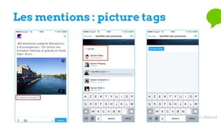 Les mentions : picture tags
 