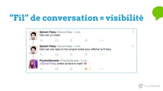 “Fil” de conversation = visibilité
 
