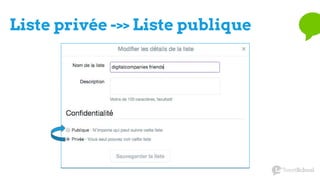 Liste privée ->> Liste publique
 