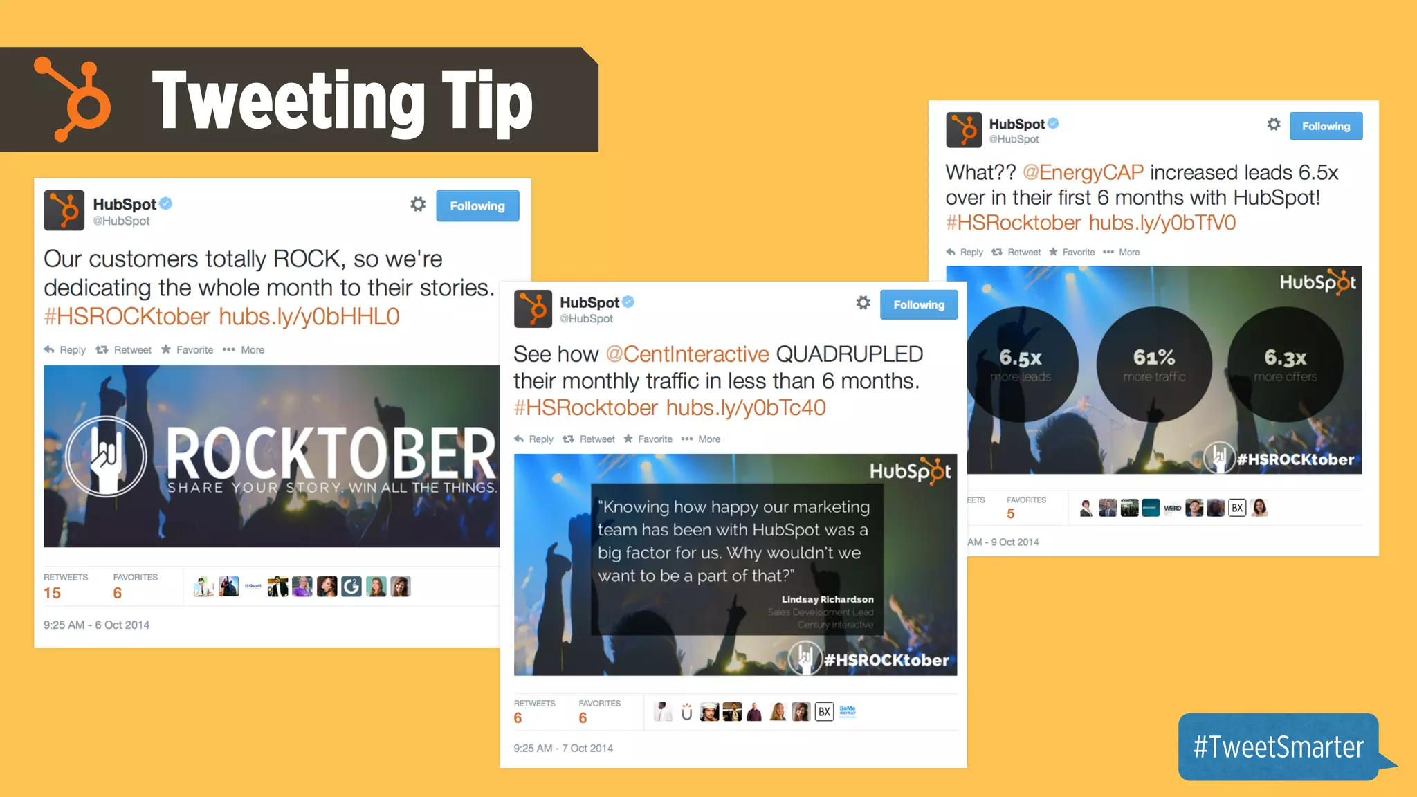 Tweeting Tip 
#TweetSmarter 
 