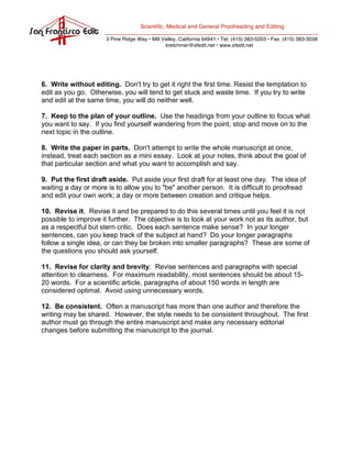 Twelve Steps To Developing An Effective First Draft