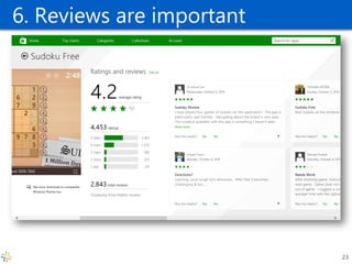 6. Reviews are important 
23  