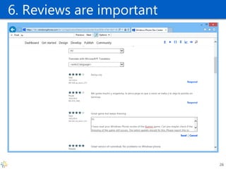 6. Reviews are important 
26  