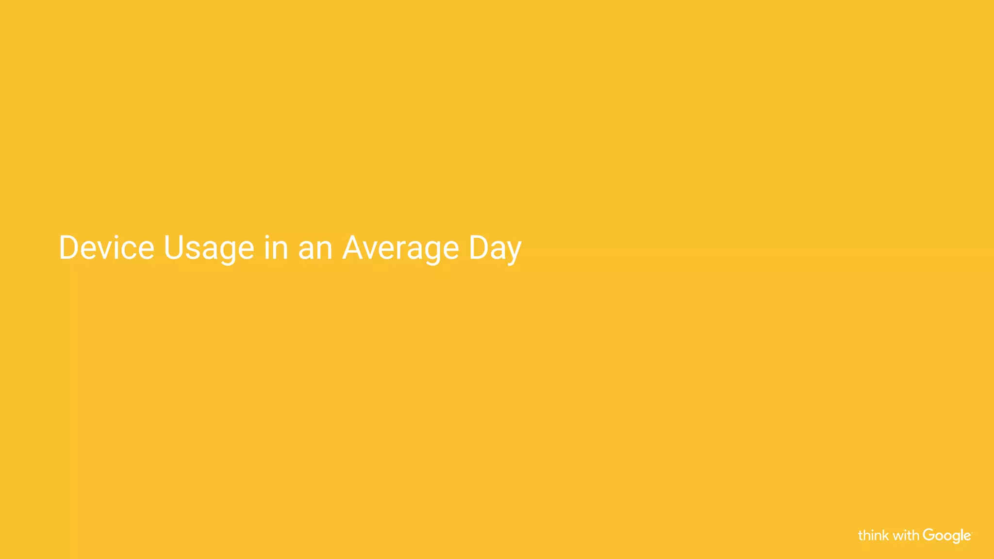Device Usage in an Average Day
 