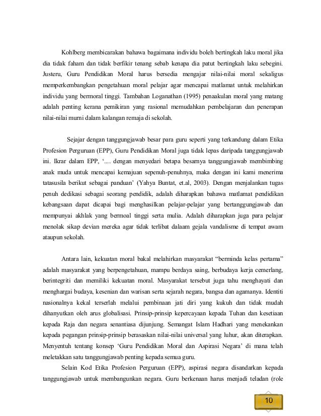 tugasan esei moral tingkatan 4