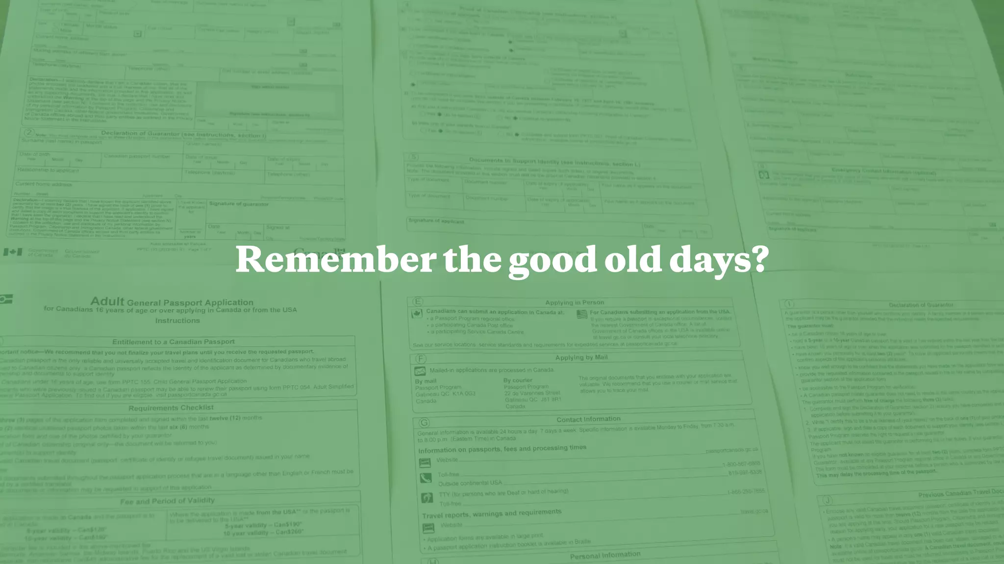 Remember the good old days?
 