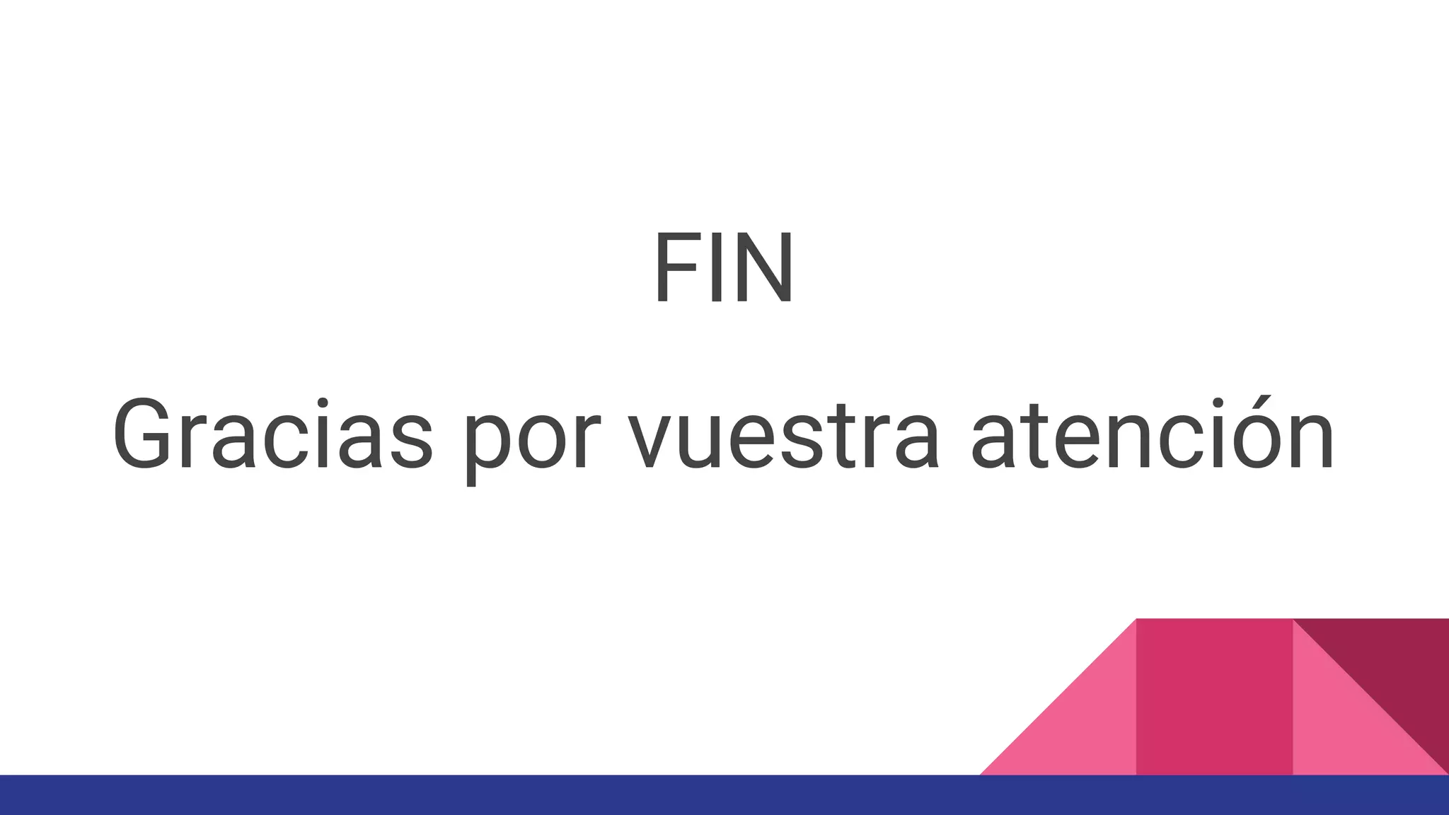 FIN
Gracias por vuestra atención
 