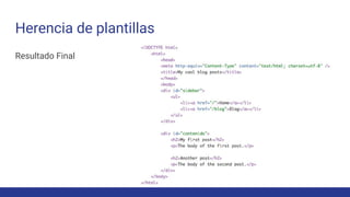 Herencia de plantillas
Resultado Final
 