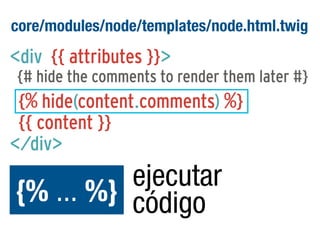 core/modules/node/templates/node.html.twig

<div {{ attributes }}>
{# hide the comments to render them later #}

{% hide(content.comments) %}
{{ content }}
</div>

ejecutar
{% ... %} código

 