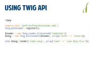 USING TWIG API

 