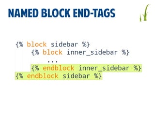 NAMED BLOCK END-TAGS

 