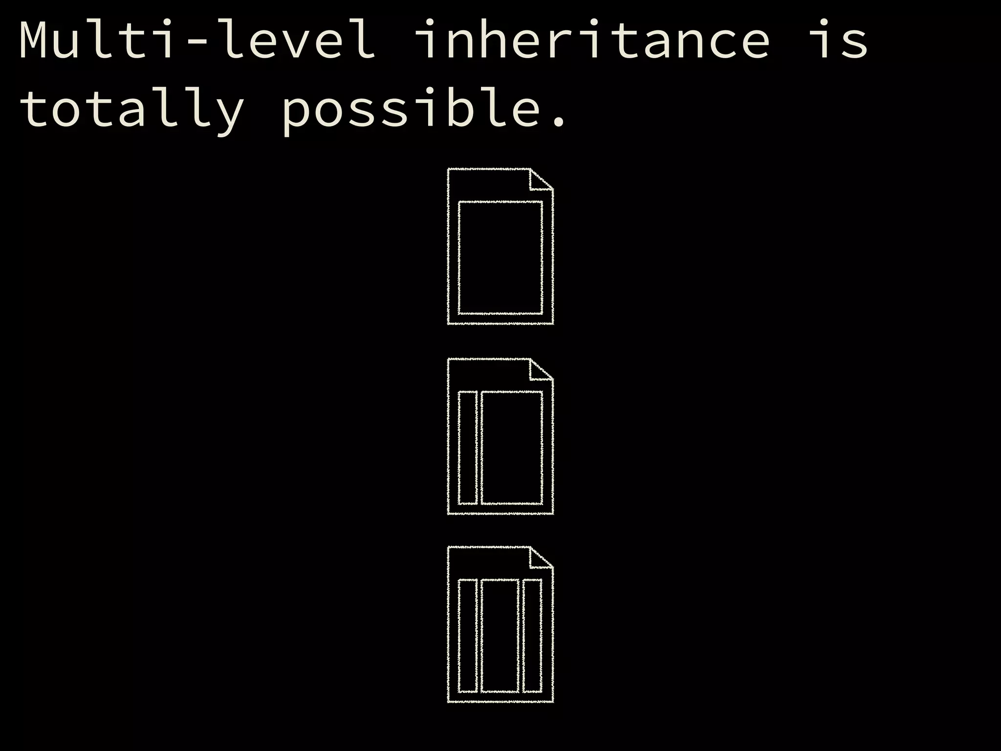 Multi-level inheritance is
totally possible.
 