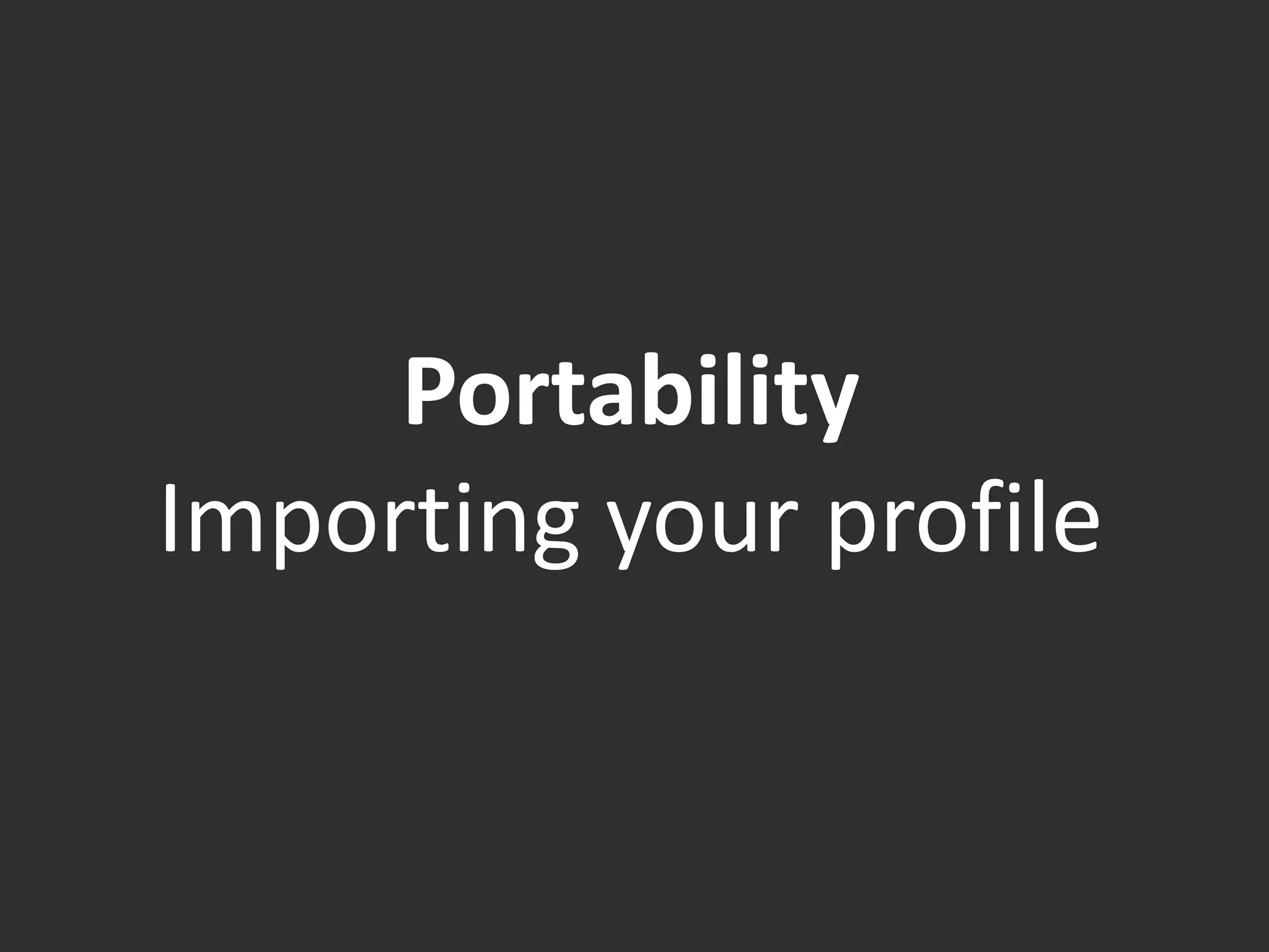 Experiments in Data Portability 2